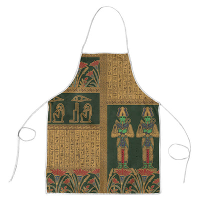 Egyptian God Osiris Apron Green Pharaonic Hieroglyphic Patterns