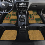 Egyptian God Osiris Car Mats Green Pharaonic Hieroglyphic Patterns