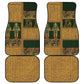 Egyptian God Osiris Car Mats Green Pharaonic Hieroglyphic Patterns