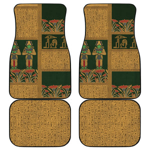 Egyptian God Osiris Car Mats Green Pharaonic Hieroglyphic Patterns