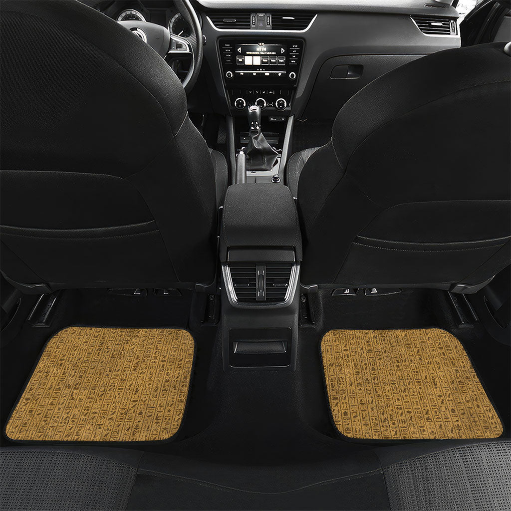 Egyptian God Osiris Car Mats Green Pharaonic Hieroglyphic Patterns