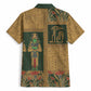 Egyptian God Osiris Hawaiian Shirt Green Pharaonic Hieroglyphic Patterns