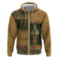 Egyptian God Osiris Hoodie Green Pharaonic Hieroglyphic Patterns