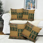 Egyptian God Osiris Pillow Cover Green Pharaonic Hieroglyphic Patterns