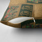 Egyptian God Osiris Pillow Cover Green Pharaonic Hieroglyphic Patterns