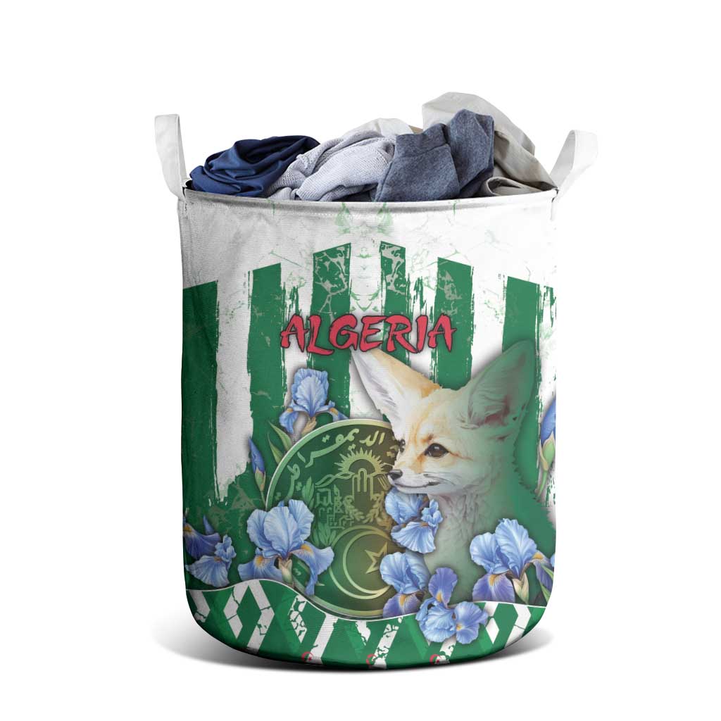Algeria Laundry Basket Fennec And Iris Grunge Style - African Pride