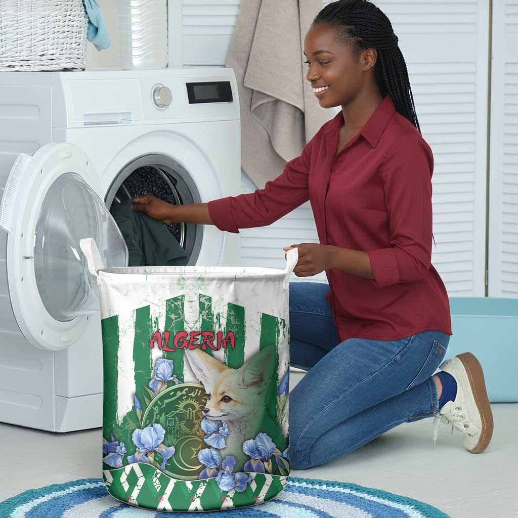 Algeria Laundry Basket Fennec And Iris Grunge Style - African Pride