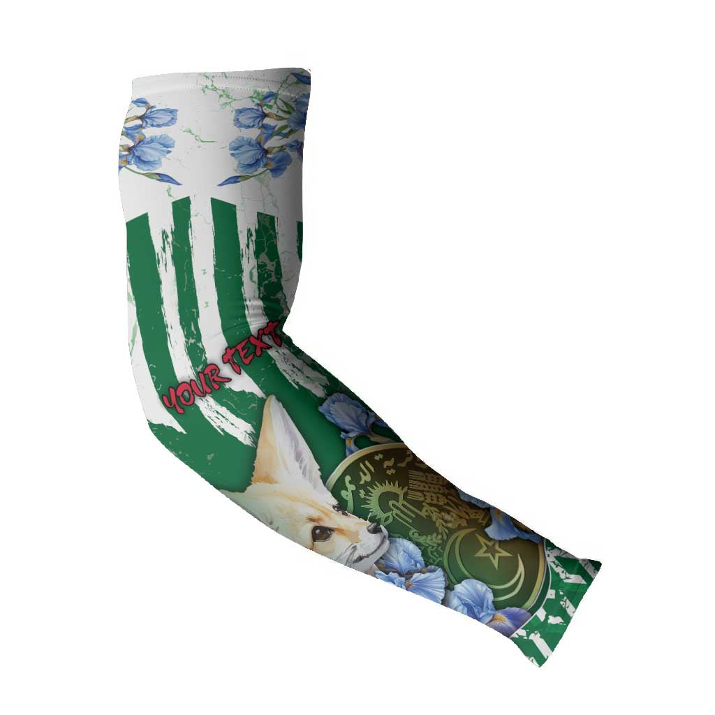 Personalized Algeria Arm Sleeves Fennec And Iris Grunge Style - African Pride