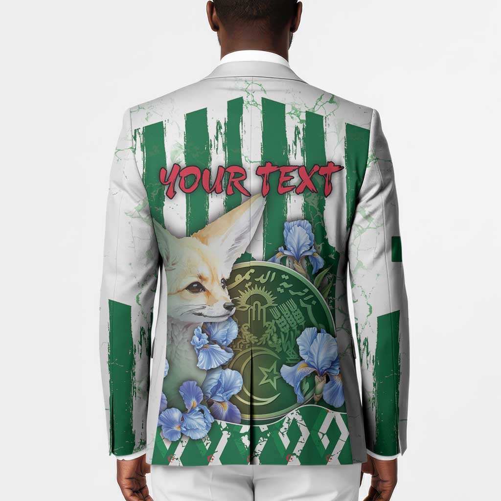 Personalized Algeria Blazer Fennec And Iris Grunge Style - African Pride
