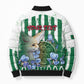 Personalized Algeria Bomber Puffer Jacket Fennec And Iris Grunge Style - African Pride