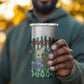Personalized Algeria 4 in 1 Can Cooler Tumbler Fennec And Iris Grunge Style - African Pride