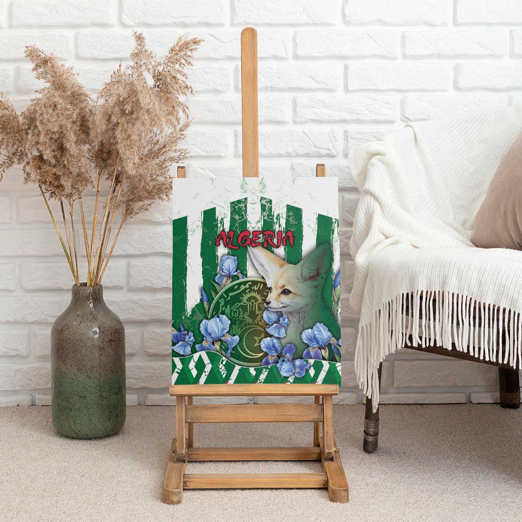 Algeria Canvas Wall Art Fennec And Iris Grunge Style - African Pride