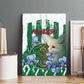 Algeria Canvas Wall Art Fennec And Iris Grunge Style - African Pride