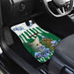 Personalized Algeria Car Mats Fennec And Iris Grunge Style - African Pride