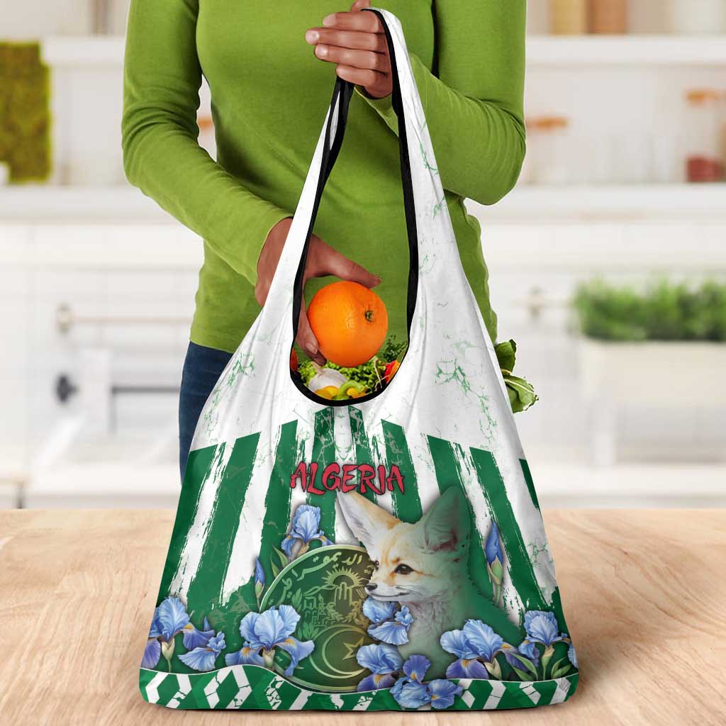 Algeria Grocery Bag Fennec And Iris Grunge Style - African Pride