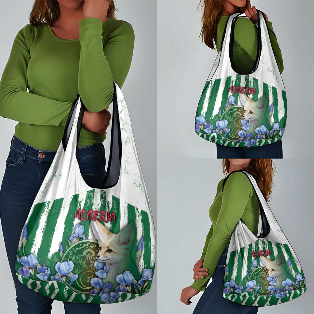 Algeria Grocery Bag Fennec And Iris Grunge Style - African Pride