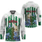 Personalized Algeria Hockey Jersey Fennec And Iris Grunge Style - African Pride