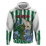 Personalized Algeria Hoodie Fennec And Iris Grunge Style - African Pride