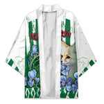 Personalized Algeria Kimono Fennec And Iris Grunge Style - African Pride