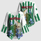 Personalized Algeria Kimono Sleeve Blouse Fennec And Iris Grunge Style - African Pride