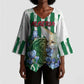 Personalized Algeria Kimono Sleeve Blouse Fennec And Iris Grunge Style - African Pride