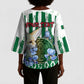 Personalized Algeria Kimono Sleeve Blouse Fennec And Iris Grunge Style - African Pride