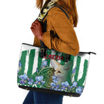Algeria Leather Tote Bag Fennec And Iris Grunge Style - African Pride