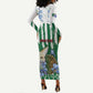 Personalized Algeria Long Sleeve Bodycon Dress Fennec And Iris Grunge Style - African Pride