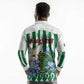 Personalized Algeria Long Sleeve Polo Shirt Fennec And Iris Grunge Style - African Pride