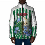 Personalized Algeria Padded Jacket Fennec And Iris Grunge Style - African Pride