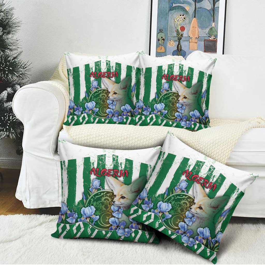 Algeria Pillow Cover Fennec And Iris Grunge Style - African Pride