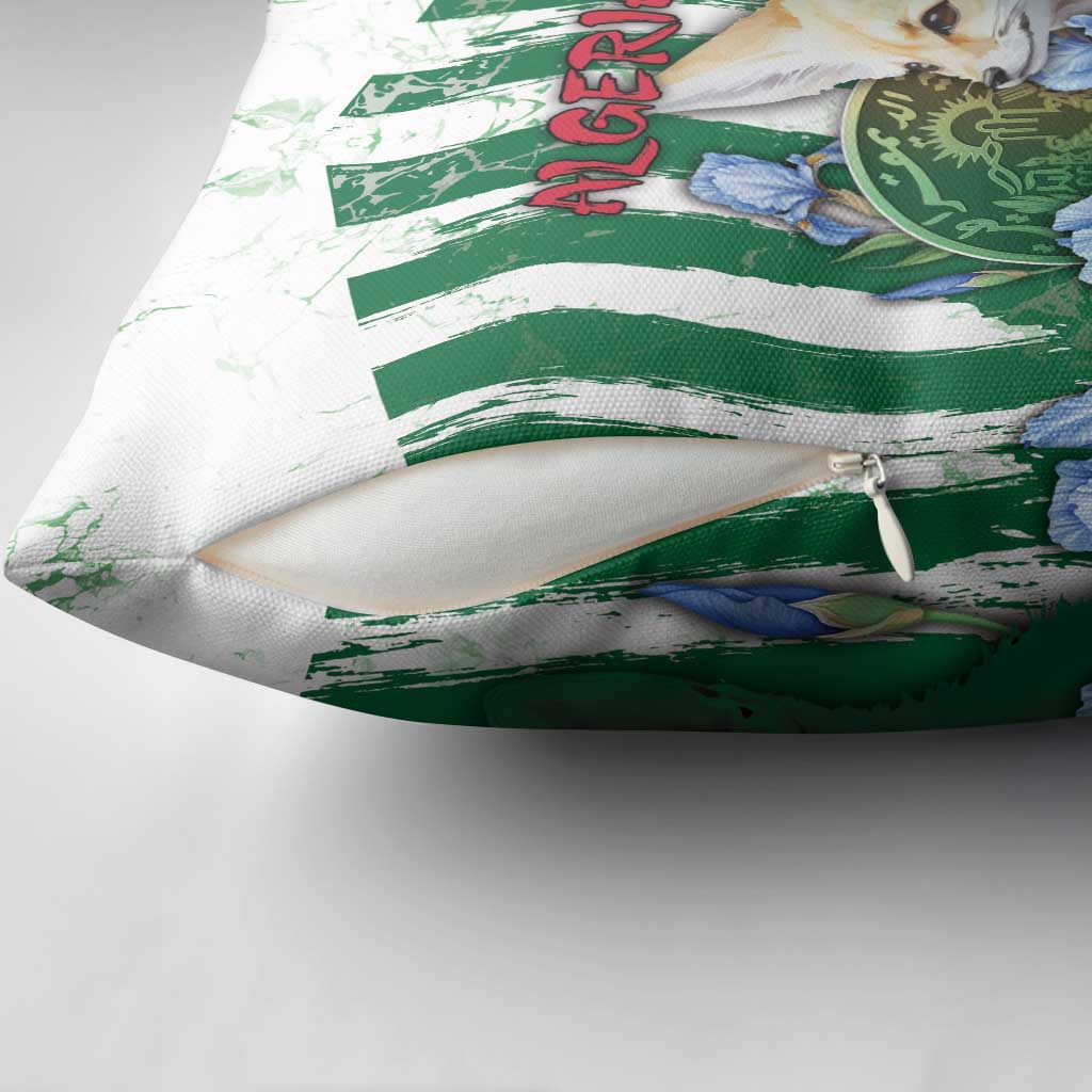 Algeria Pillow Cover Fennec And Iris Grunge Style - African Pride