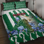 Algeria Quilt Bed Set Fennec And Iris Grunge Style - African Pride