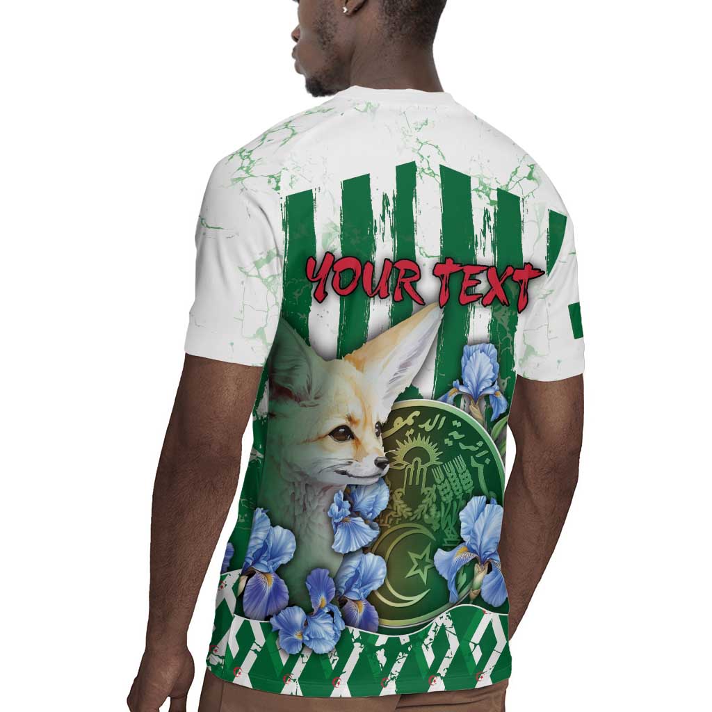Personalized Algeria Rugby Jersey Fennec And Iris Grunge Style - African Pride