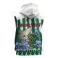 Personalized Algeria Sleeveless Zip Hoodie Fennec And Iris Grunge Style - African Pride