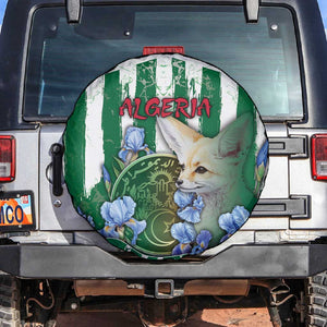 Algeria Spare Tire Cover Fennec And Iris Grunge Style - African Pride