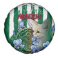 Algeria Spare Tire Cover Fennec And Iris Grunge Style - African Pride