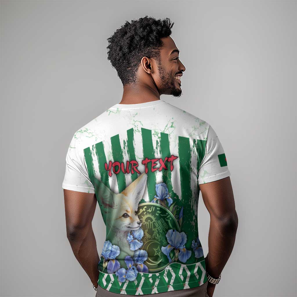 Personalized Algeria T shirt Fennec And Iris Grunge Style - African Pride