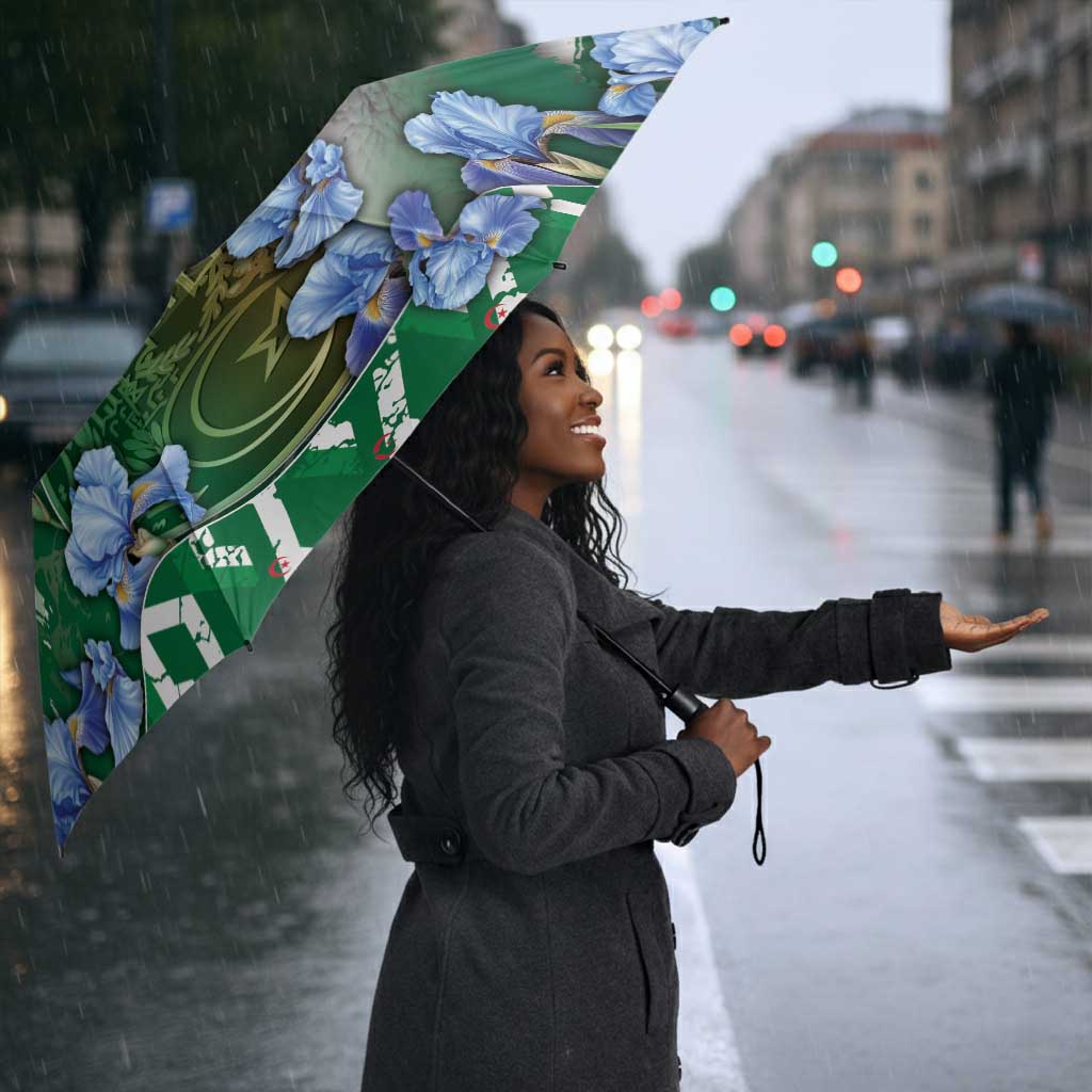 Algeria Umbrella Fennec And Iris Grunge Style - African Pride