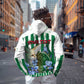 Personalized Algeria Zip Hoodie Fennec And Iris Grunge Style - African Pride