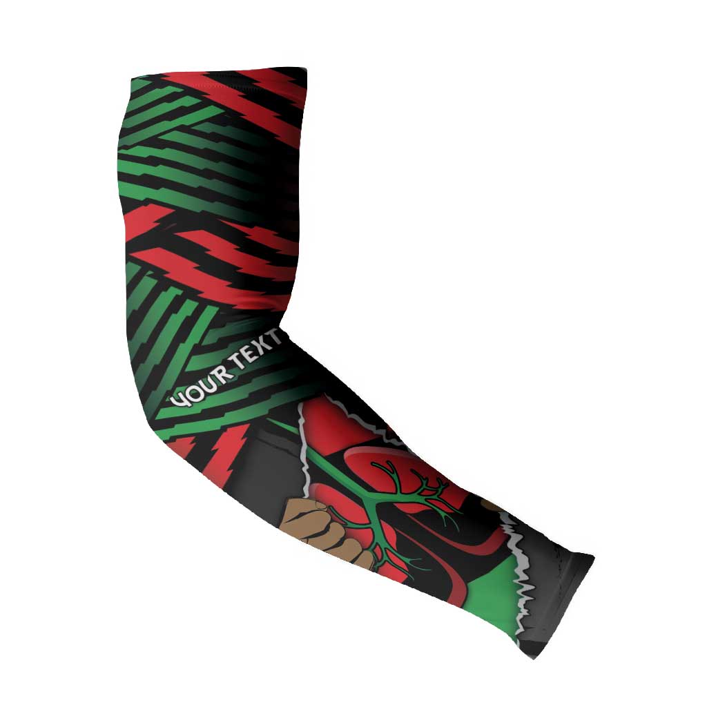 Personalized Libya In My Veins Arm Sleeves - African Pride