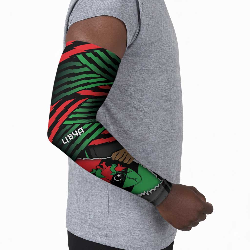 Personalized Libya In My Veins Arm Sleeves - African Pride