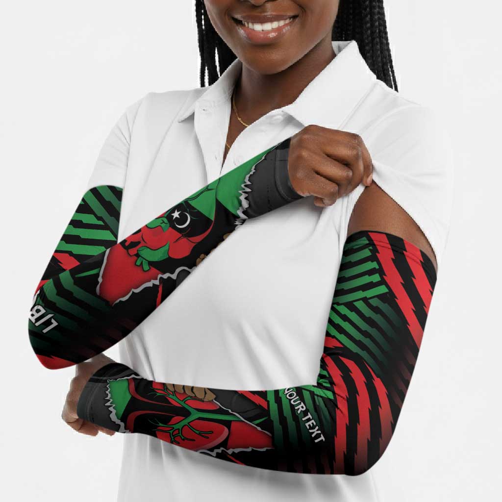 Personalized Libya In My Veins Arm Sleeves - African Pride