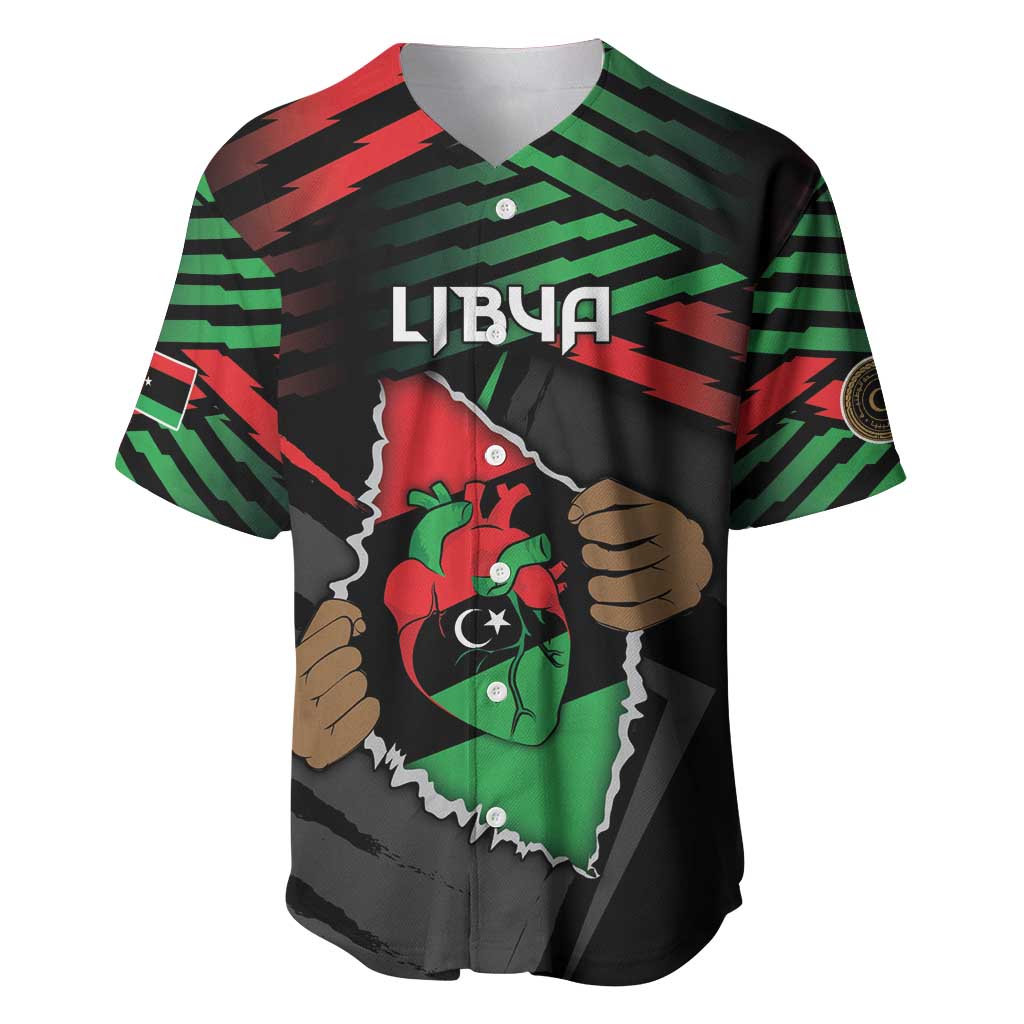 Personalized Libya In My Veins Baseball Jersey - African Pride