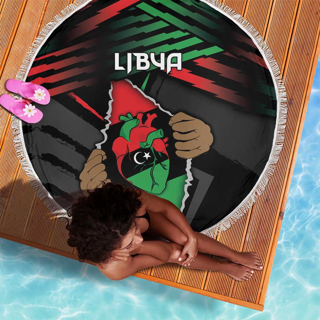 Libya In My Veins Beach Blanket - African Pride