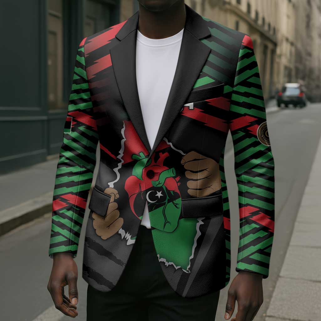 Personalized Libya In My Veins Blazer - African Pride