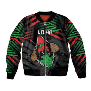 Personalized Libya In My Veins Bomber Jacket - African Pride