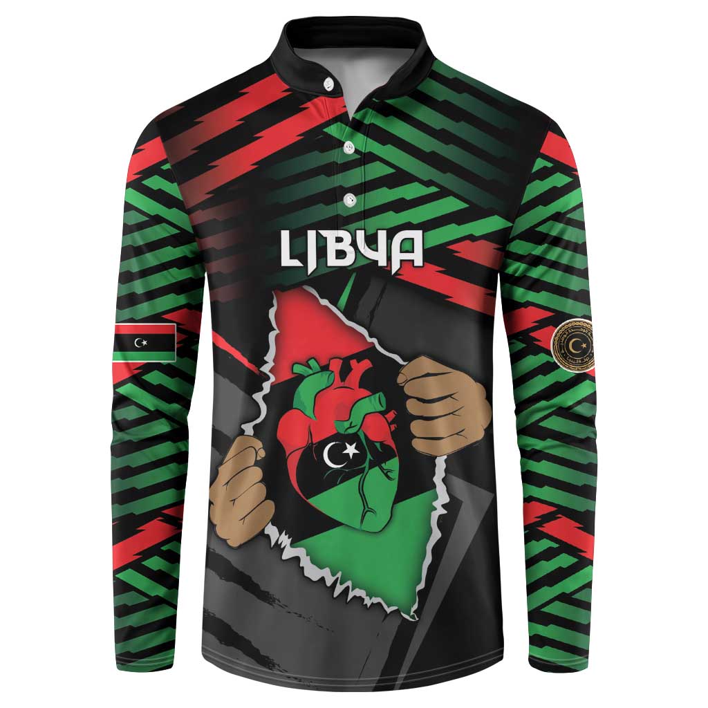 Personalized Libya In My Veins Button Sweatshirt