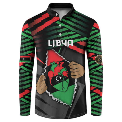 Personalized Libya In My Veins Button Sweatshirt