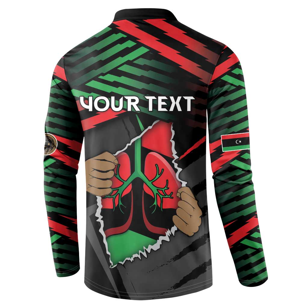 Personalized Libya In My Veins Button Sweatshirt